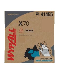 KIM41455 image(0) - Kimberly Clark WypAll PowerClean X70 Medium Duty Cloths - 1 Box