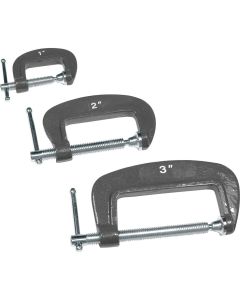 WLMW86012 image(0) - Wilmar Corp. / Performance Tool 3 Piece C-Clamp Set