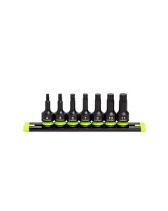 GETIHBM7S image(1) - Grip Edge Tools 7-PC 3/8'' Dr Short Metric Impact RPT Hex Driver Set