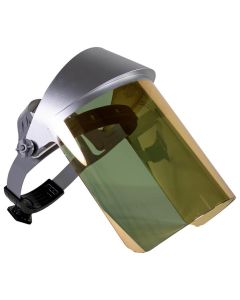 OBR125R image(0) - Oberon Face Shield with Ratcheting Headgear - Heat Reflective - Window: Clear Gold