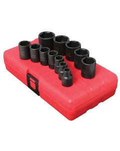 SUN3360 image(1) - SUNEX SOCKET SET IMPACT 3/8IN. DRIVE 12 PC STD SAE