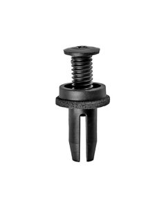 AVC21500 image(0) - AUVECO 21500 Push/Screw-Type with Open End Cowl Vent Retainer, 20 mm Dia Head x 12 mm L Stem, Nylon, Black