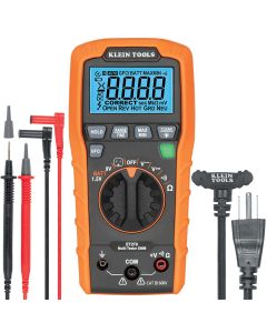 KLEET270 image(0) - Klein Tools Auto-Ranging Digital Multi-Tester with Standard/GFCI Receptacle Tester