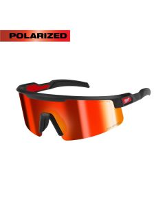 MLW48-73-2501 image(0) - Milwaukee Tool Polarized Wrap Around Safety Glasses - Red Mirrored Dual Coat Lens