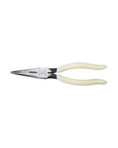 KLED2038GLW image(0) - Klein Tools Pliers, Needle Nose Side-Cutters, High-Visibility, 8-Inch