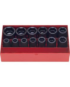 Ko-ken USA 14241M 1/2 Sq. Dr. 13 Piece Impact 6-Point Socket Set  10-27mm
