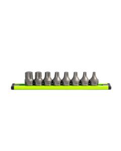 GETDDSB8S image(0) - GripEdge Tools GripEdge 8-PC RPT 3/8'' Drive Low Profile Star Dual Action Driver Bit Set