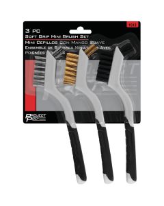 WLM1513 image(1) - Wilmar Corp. / Performance Tool 3 Piece Soft Grip Mini Brush Set