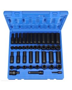 GRE1643RD image(1) - Grey Pneumatic 3/8" Drive 43 Piece Standard/Deep SAE/Metric Set - 12 Point