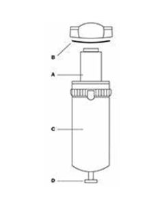 Reading Technologies  RTi-SG-651 Sight Glass with Humidicator Paper, 13 mm, Use With: DE401-M04