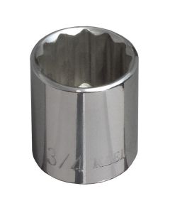 KLE65702 image(0) - Klein Tools 1/2-Inch Standard 6-Point Socket, 3/8-Inch Drive