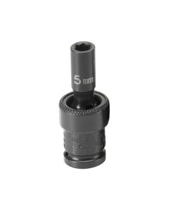 Grey Pneumatic 1/4" Surface Drive x 5mm Standard Universal Socket
