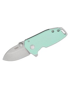 CRK2485B image(1) - CRKT (Columbia River Knife) Squid Compact D2 Stonewash Plain Blade Assisted Folding Knife with Frame Lock G10 Handle - Aqua