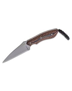 CRK2388 image(0) - CRKT (Columbia River Knife) S.P.E.W. (Small. Pocket. Everyday. Wharncliffe.) 5Cr15MoV Bead Blast Plain Blade Fixed Blade Knife with Sheath G10 Handle - Green/Black
