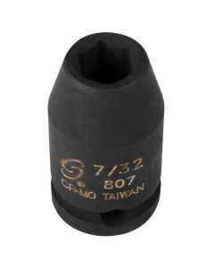SUNEX SOC 7/32 1/4D IMP 6PT BLK