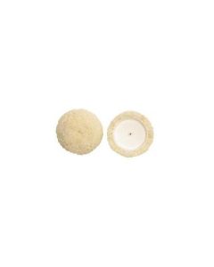 S.M. Arnold 59-335 Polishing Pad, 3-1/2 in Dia, 1/2 in THK, Loop Attachment, Wool Pad, Yellow