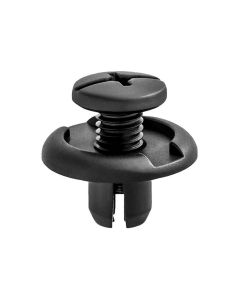 AVCAP17379 image(0) - AUVECO AP17379 Push/Screw-Type with Open End Fender Splash Shield Retainer, 20 mm Dia Head, Nylon, Black