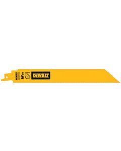 DWTDWAR9118 image(1) - DEWALT 9 In Bi-Metal Reciprocating Saw Blade 18 TPI (5 Pack)
