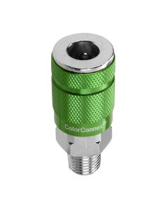 Legacy Manufacturing ColorConnex Coupler, Type B, 1/4" Body, 1/4" MNPT, Green