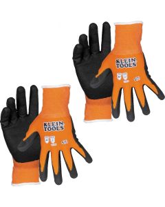 KLE60569 image(0) - Klein Tools Heavy Knit Hat, Black, Leather Logo