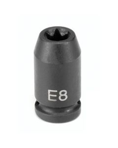 Grey Pneumatic 1/4" Drive x E4 External Star Impact Socket