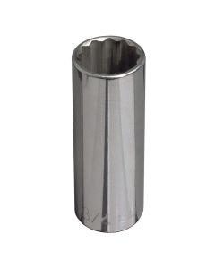 KLE65825 image(0) - Klein Tools 1/2-Inch Deep 12-Point Socket, 1/2-Inch Drive