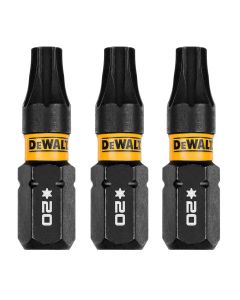 DWTDWAF1TX20IR3 image(1) - DEWALT 1In Torx T20 Flextorq 3Pk