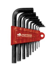 WLMW1392 image(0) - Wilmar Corp. / Performance Tool 9 Piece Metric Hex Key Wrench Set
