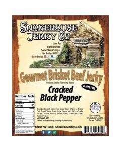 Tender Heifer Snack Co. Cracked Black Pepper Gourmet Beef Brisket Jerky - 7 Ounce