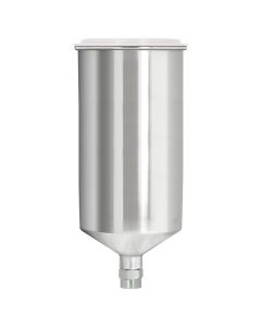 AES Industries 153 Spray Cup, 1 L, Aluminum, Polished, For All Standard Gravity Feed Spray Gun Models