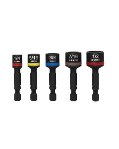 KLE32931 image(0) - Klein Tools 3-in-1 Impact Rated Flip Socket Set