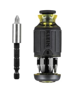 KLE32308F image(0) - Klein Tools 10-in-1 Impact-Rated Stubby Driver Set with Flip Socket