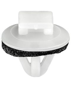AVC15695 image(0) - AUVECO 15695 Molding Clip, 15 mm Dia Head x 9 mm L Stem x 8 mm Hole, Nylon, White