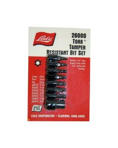 LIS26000 image(2) - Lisle TORX TAMPERPROOF BIT SET 8 PC.1/4IN.DR HOLDER