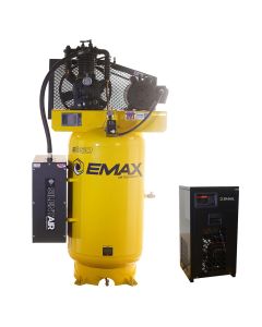 EMXESP05V080I1PK image(3) - Emax Compressor Silent Industrial Plus 5 HP 1- Phase 2-Stage 80 Gal. Vertical Compressor with 30 CFM Dryer Bundle-With Pressure Lube Pump