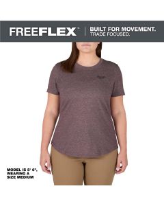 MLWF452P-M image(0) - Milwaukee Tool Women's FREEFLEX Hybrid  Tee - Short Sleeve -  Purple  - M