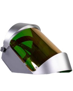 OBR2148R image(0) - Oberon Face Shield with Ratcheting Headgear - Heat Reflective - Window: Green Gold - With Lower Crown