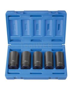 GRE1705SN image(1) - Grey Pneumatic 1/2" Drive 5 Piece Spindle Nut Set