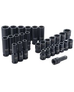 DWTDWMT19249 image(1) - DeWalt 30-pc 1/2" Drive Metric 6-Point Comb