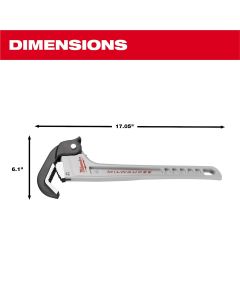 MLW48-22-7418 image(1) - Milwaukee Tool 18" Aluminum Self-Adjusting Pipe Wrench