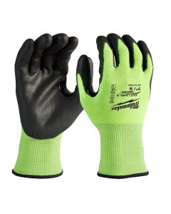 Milwaukee Tool 12 Pk Hi-Vis Cut Lvl 3 Poly Dip-S