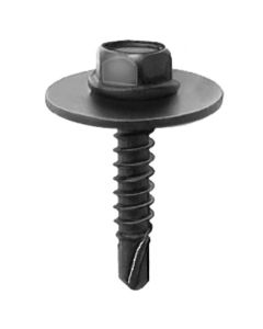 AVC20476 image(0) - AUVECO 20476 Hex Washer Head Sems Teks Point Tapping Screw, M4.2 x 1.41 mm x 20 mm L x 7 mm Across Flats, Phosphate