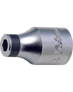 KKN4137 image(0) - Ko-ken USA 4137 1/2 Sq. Dr. Adaptor 1/4 For 1/4H Bit Length 38mm