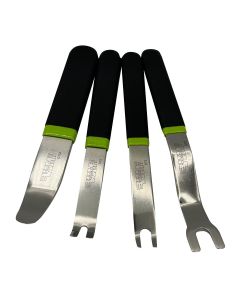 VIM Tools Door And Trim Tool Set, Stainless, 4 Piece Set, Dipped Handles