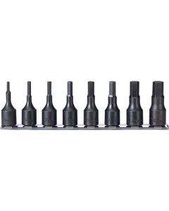Ko-ken USA RS3012A/8-L52 8 Piece 3/8 Sq. Dr. Impact SAE Hex Bit Socket Set  1/8-1/2