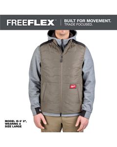 MLWM350N-L image(0) - Milwaukee Tool FREEFLEX Lightweight Insulated Vest Brown L