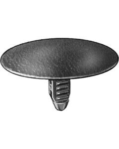AVC19338 image(0) - AUVECO 19338 Single Head Type 1 Hood Insulation Retainer, 1-1/4 in Dia Bottom Head x 11/16 in L Stem, Nylon, Black