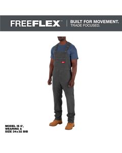 MLWM850G-3230 image(0) - Milwaukee Tool FREEFLEX Unlined Bib Overalls - Gray - Size 32 X 30