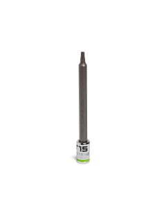 GETSTA15L image(0) - Grip Edge Tools 1/4" Dr RPT Long Star Bit Socket T15