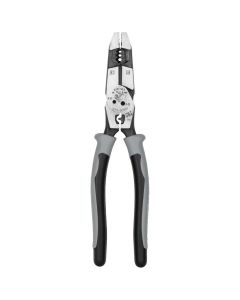 KLEJ2159CRTP image(0) - Klein Tools Hybrid Pliers with Crimper, Fish Tape Puller and Wire Stripper